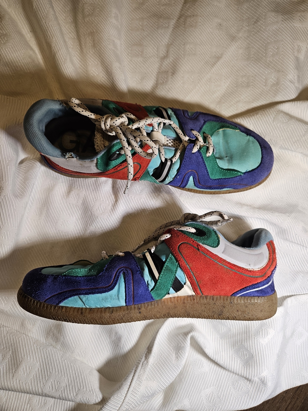 Ganni Sporty Mix Retro Sneakers Shoes Womens Sz EU 40 US 10, Sky Captain, Rare